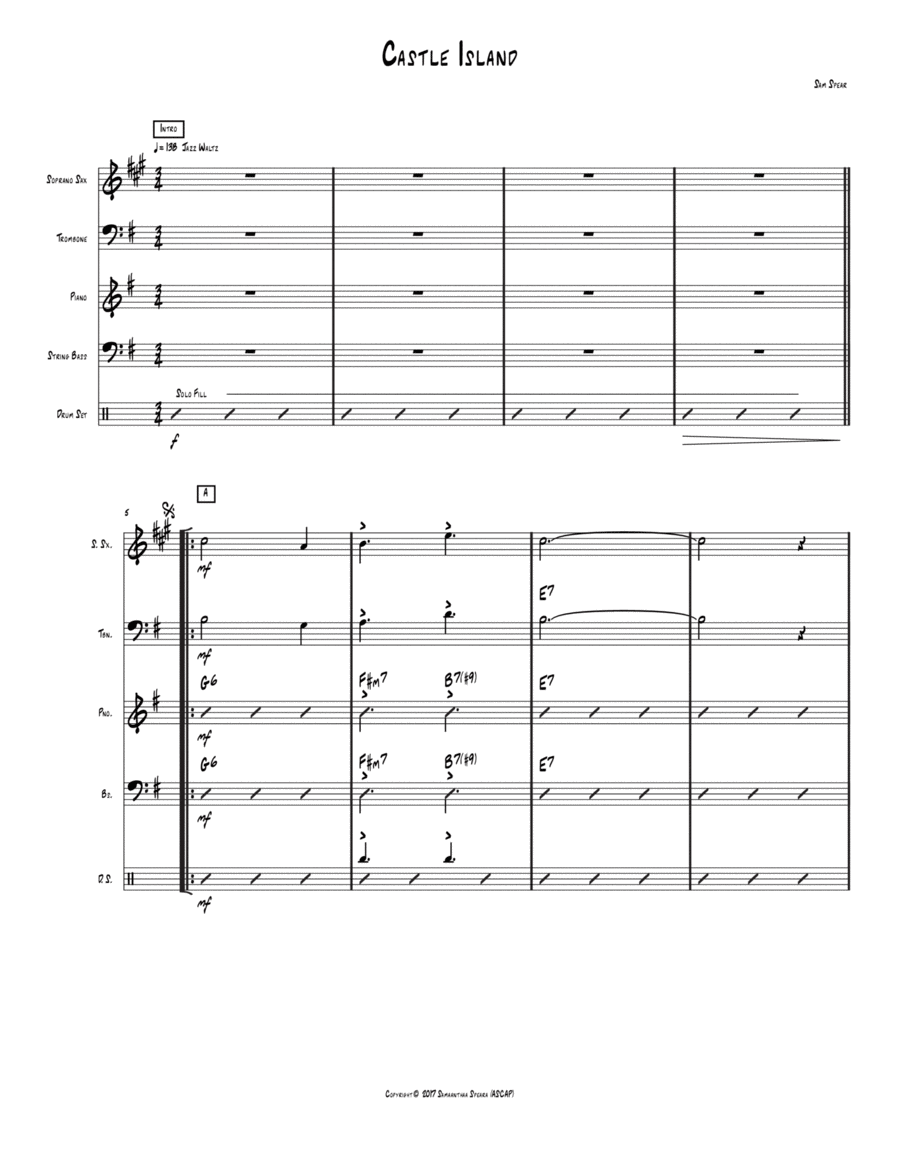 Castle Island Small Ensemble scores gallery preview page 1