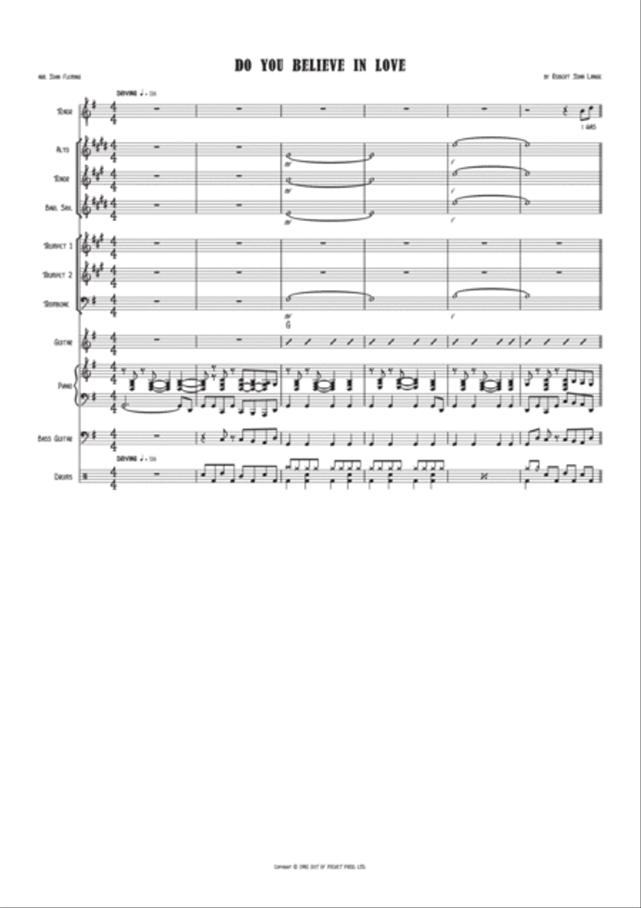 Do You Believe In Love Jazz Ensemble scores gallery preview page 2