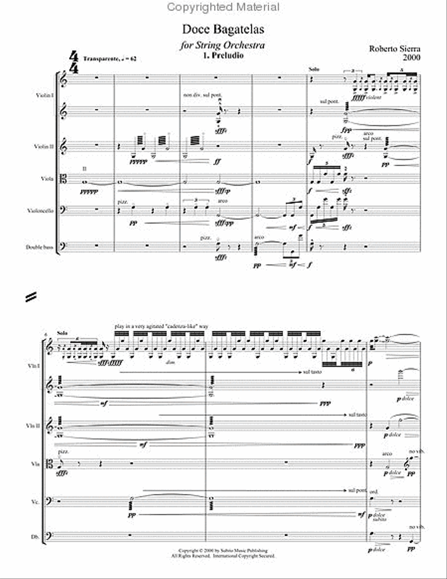 Doce Bagatelas (Twelve Bagatelles) String Orchestra scores gallery preview page 2