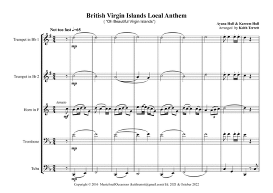 British Virgin Islands Local Anthem for Brass Quintet image number null