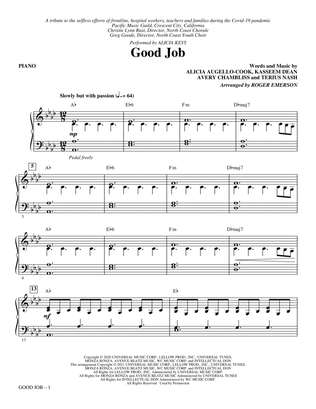 Book cover for Good Job (arr. Roger Emerson) - Piano