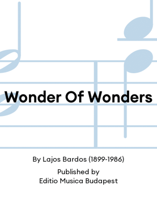 Wonder Of Wonders