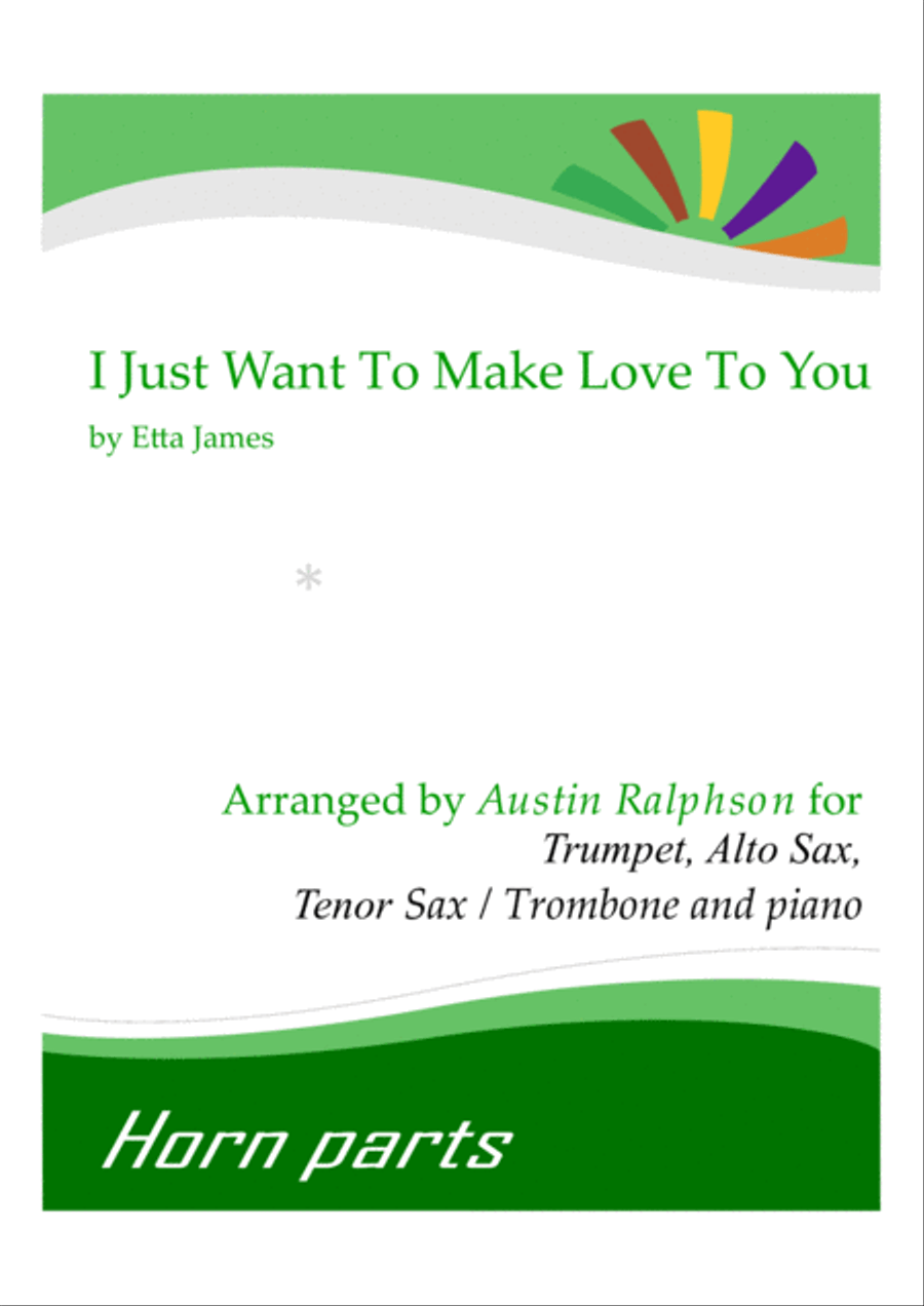 I Just Want To Make Love To You Tenor Saxophone scores gallery preview page 1