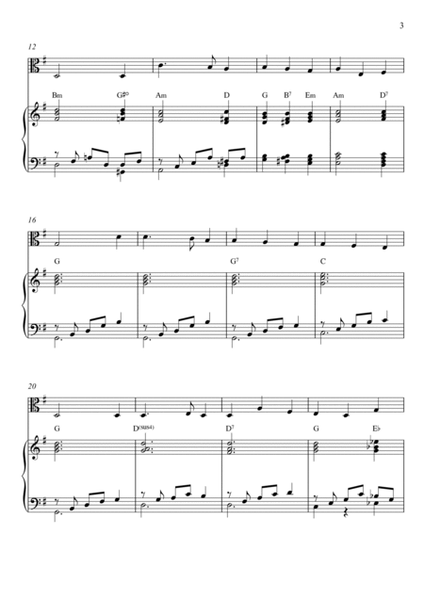 Traditional - Away In a Manger (Piano and Viola) with chords image number null