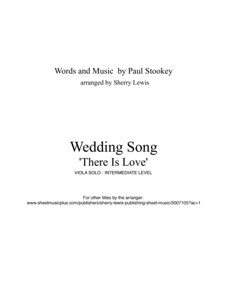 Wedding Song (there Is Love) image number null