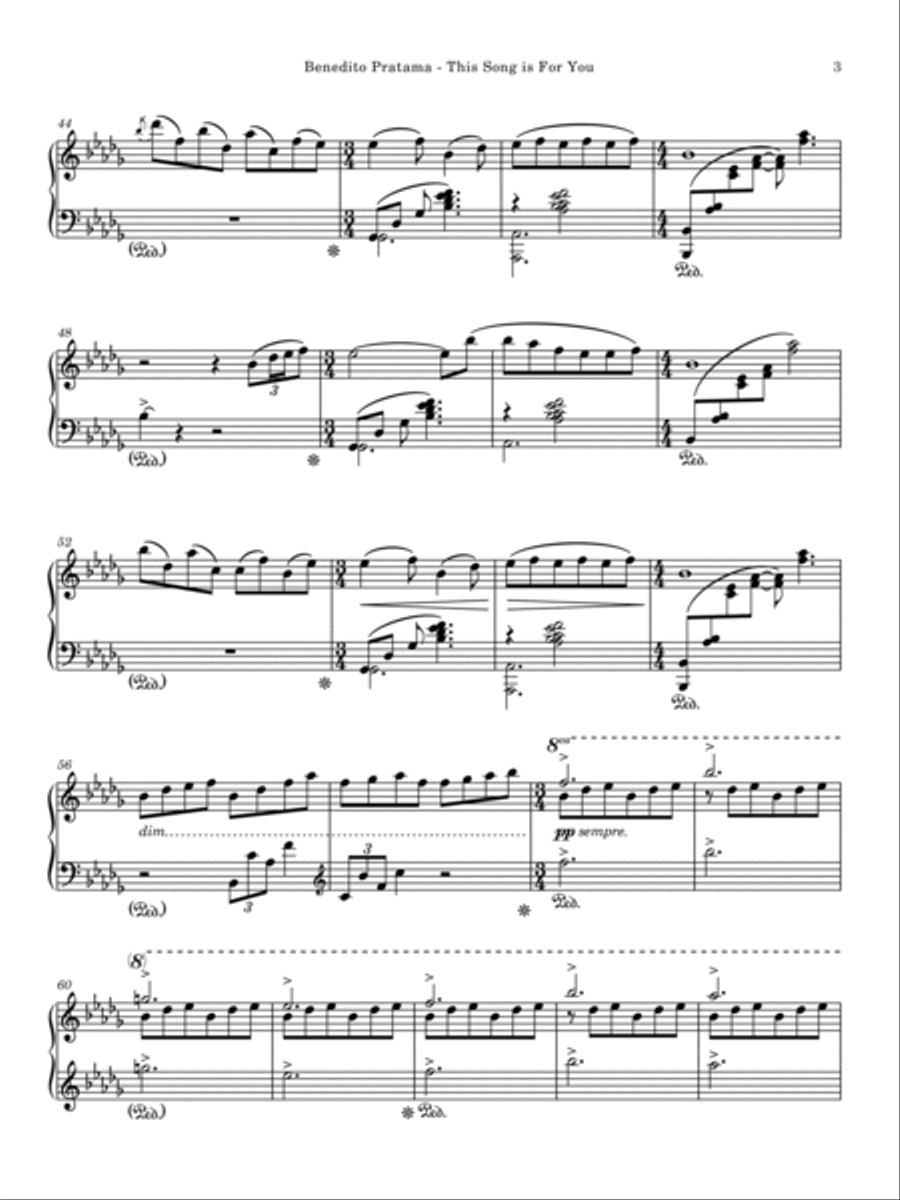 This Song is For You Piano Solo scores gallery preview page 3