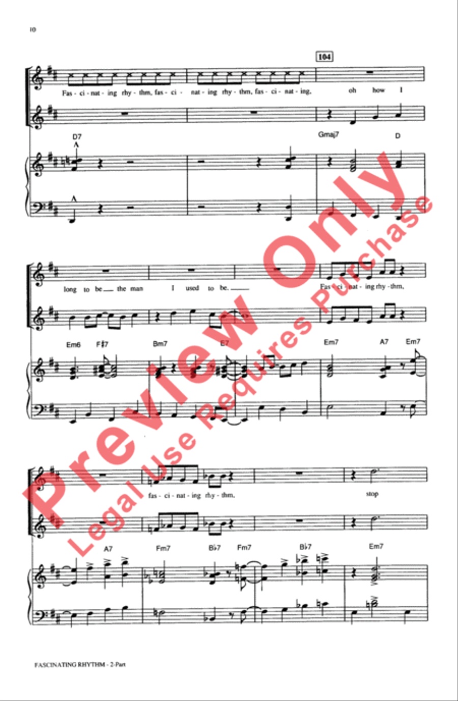 Fascinating Rhythm 2-Part scores gallery preview page 10
