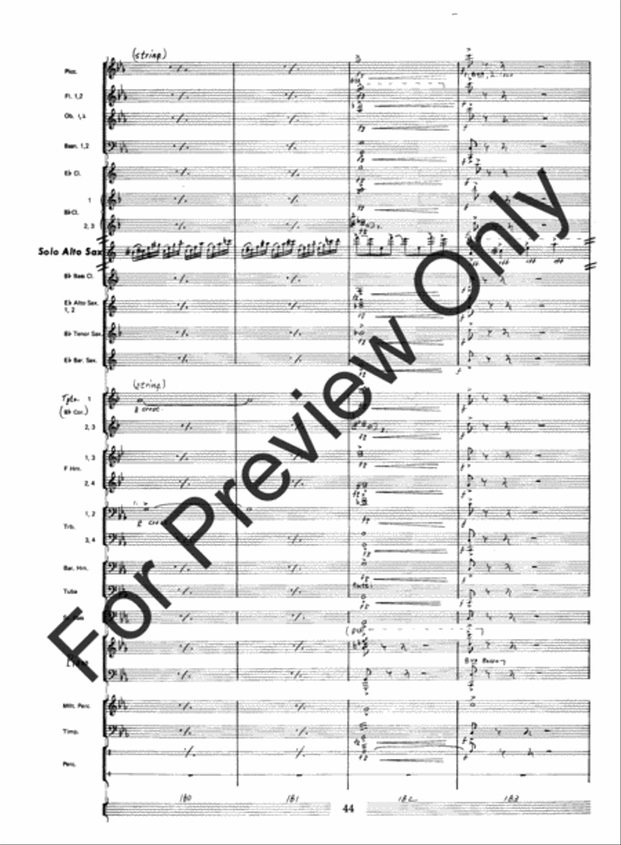 Fantasia For Alto Saxophone Concert Band Concert Band scores gallery preview page 46
