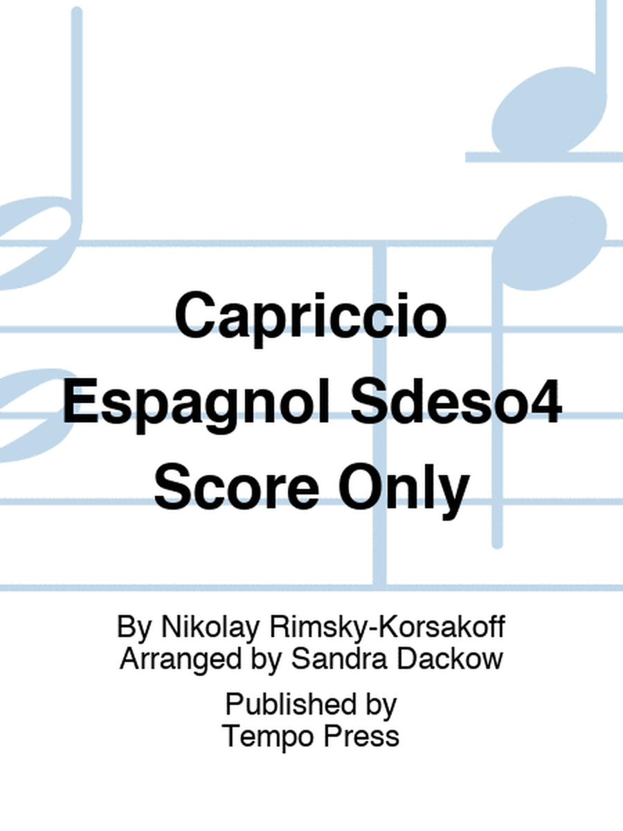 Capriccio Espagnol Sdeso4 Score Only