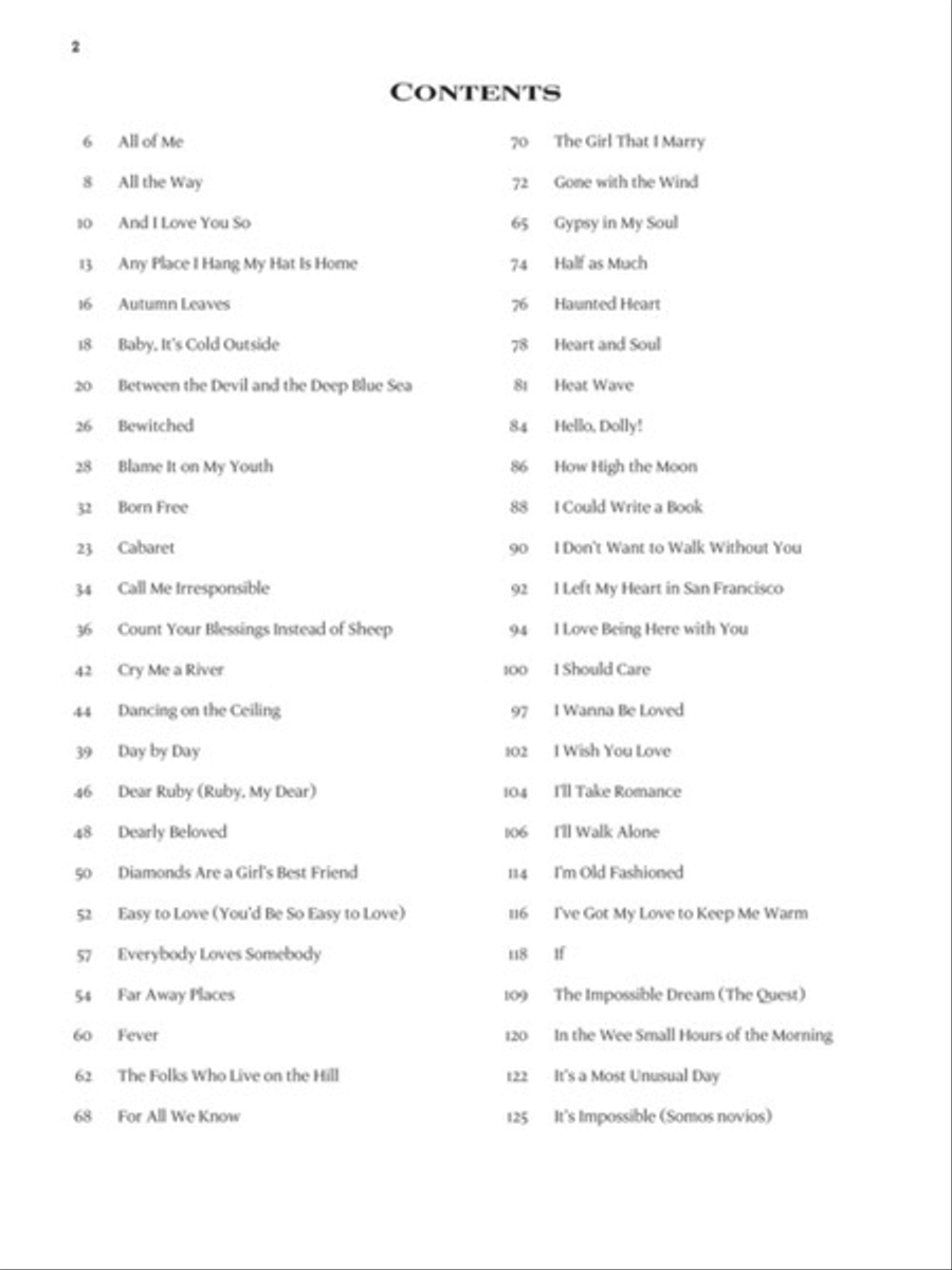 The Great American Songbook - The Singers Voice scores gallery preview page 2