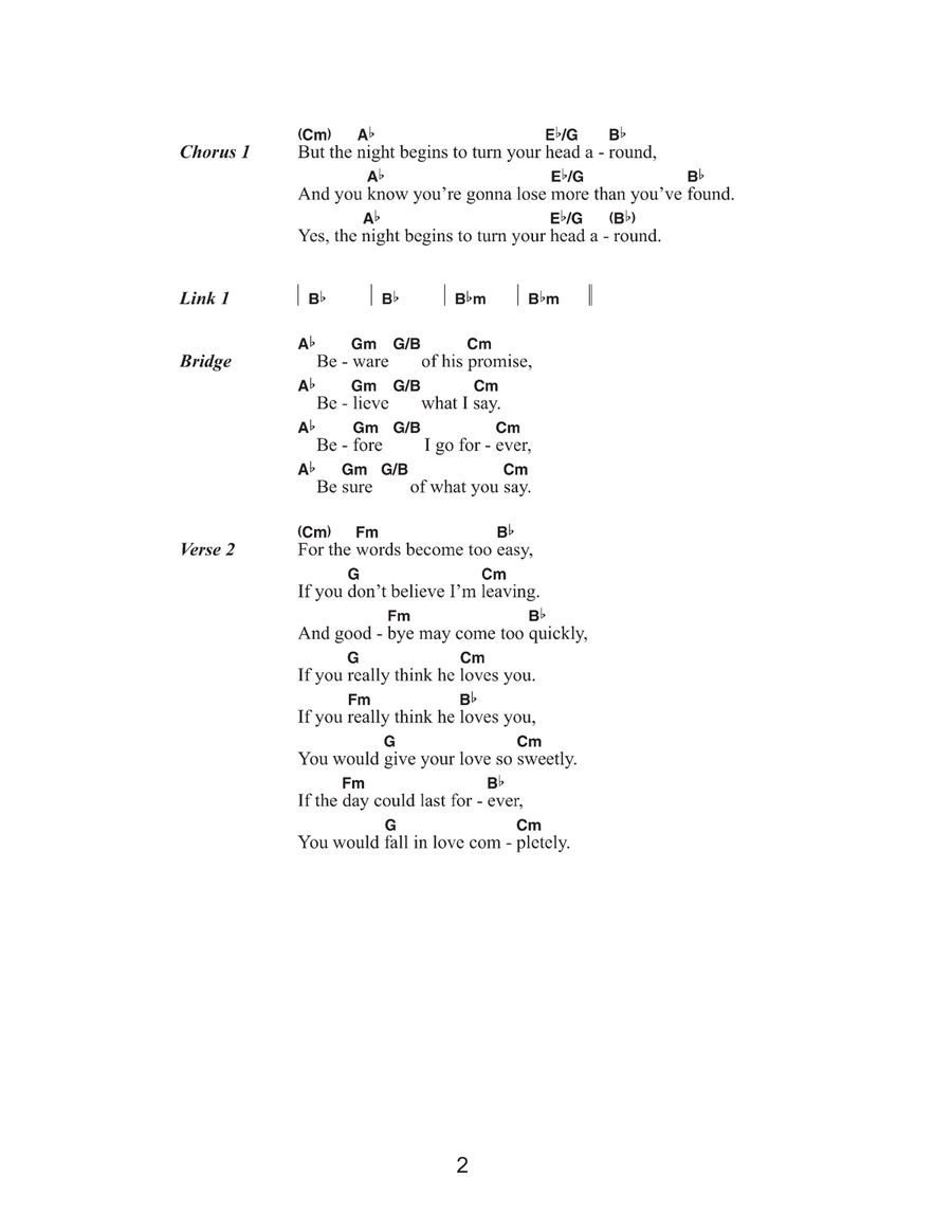 The Night The Night Acoustic Guitar scores gallery preview page 2