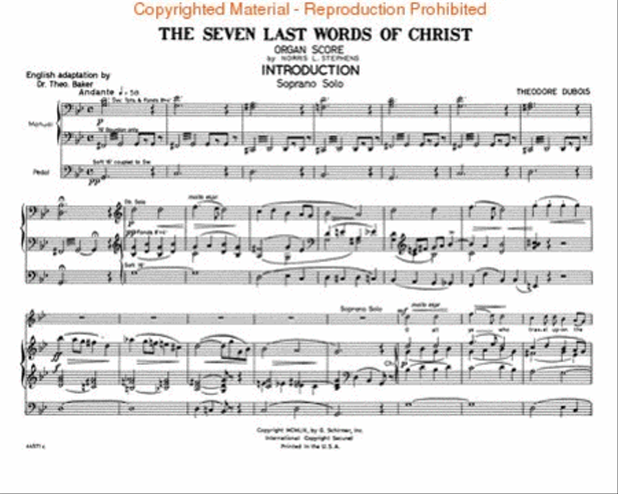 Seven Last Words of Christ 4-Part scores gallery preview page 2
