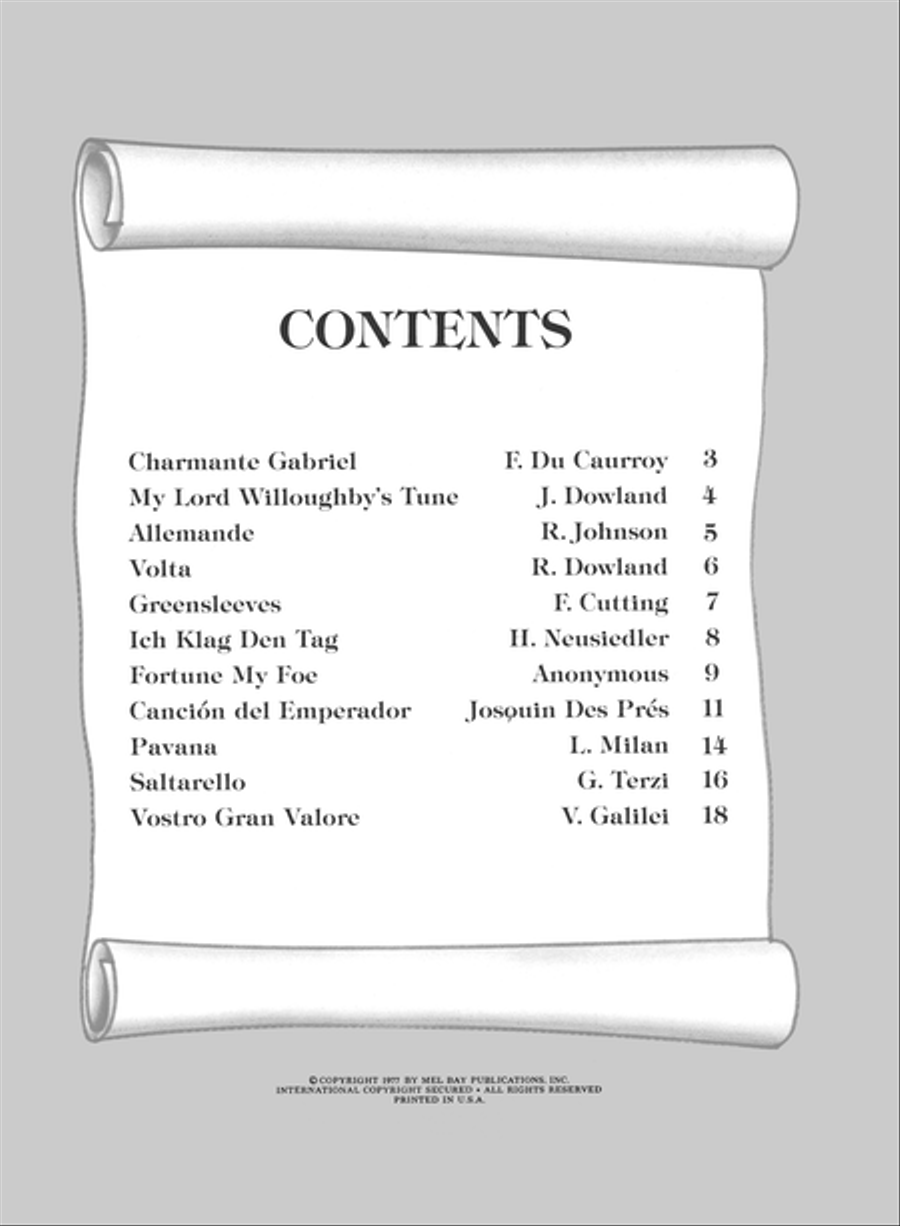 Renaissance Lute Music Lute scores gallery preview page 3