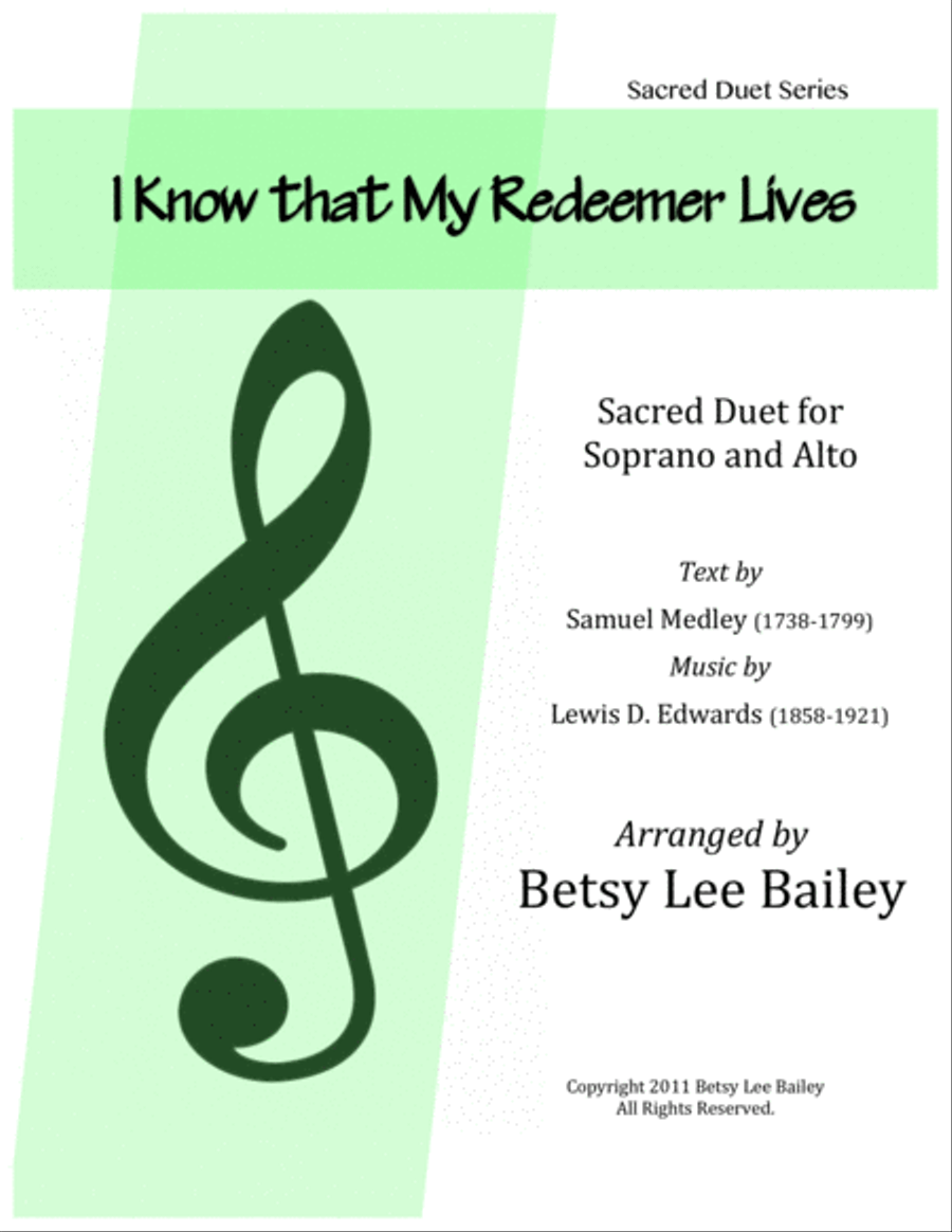 "I Know That My Redeemer Lives" Sacred Duet for Soprano and Alto with Piano image number null