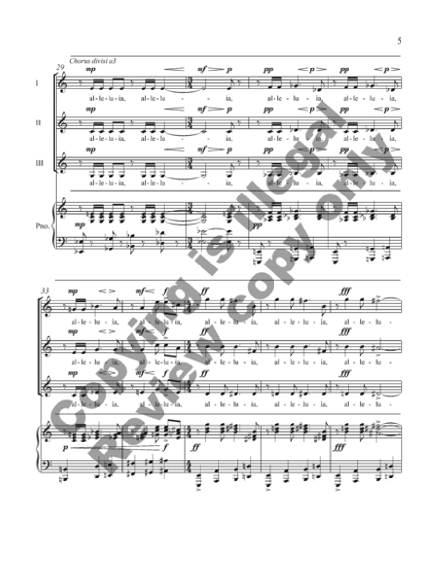 Alleluia Alleluia 3-Part scores gallery preview page 11