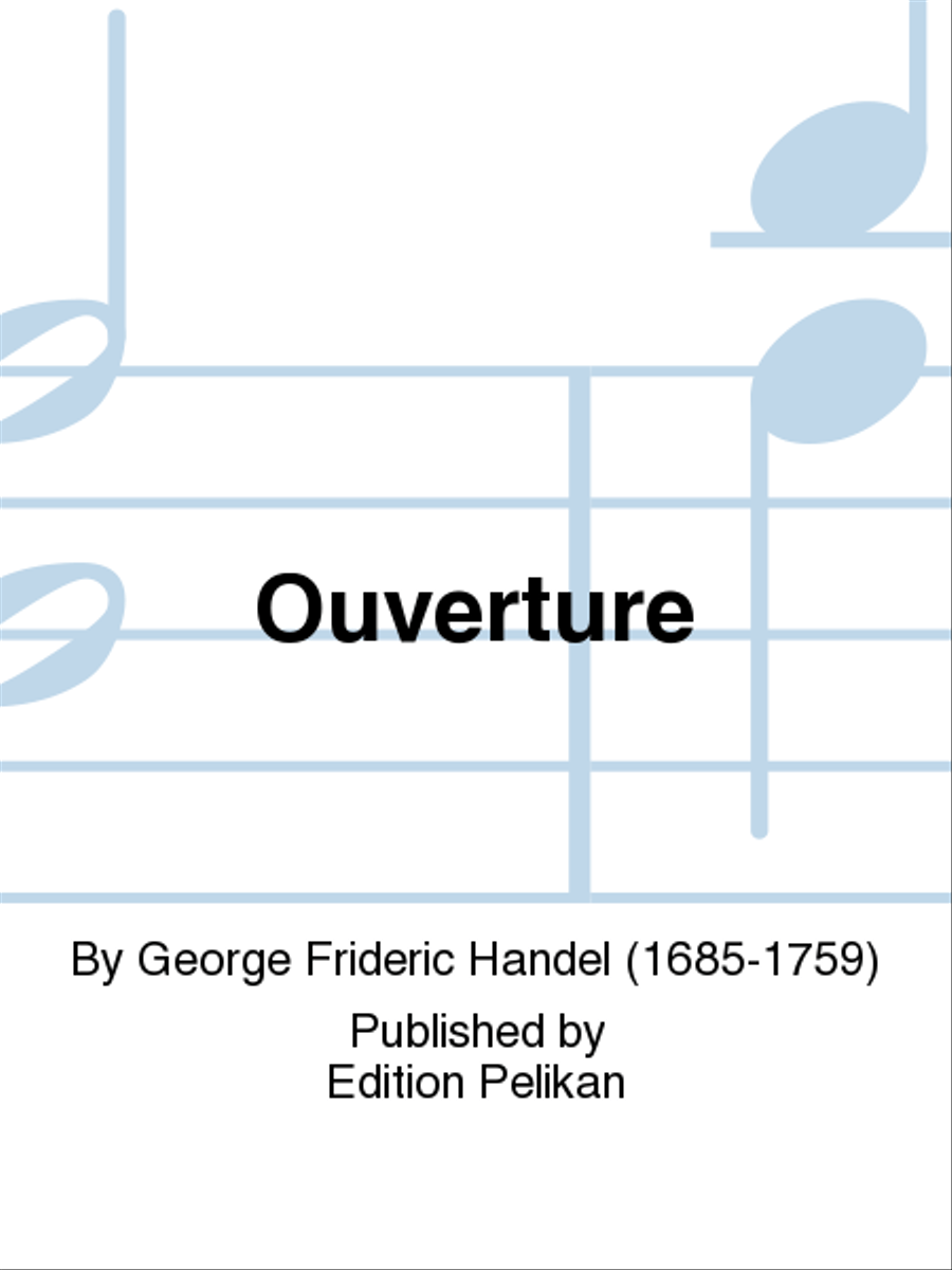 Ouverture B-Dur, HWV 336 Ouverture B-Dur, HWV 336 String Orchestra scores gallery preview page 1