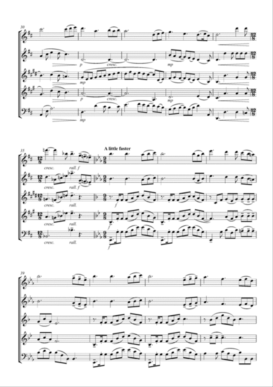 HYMN FOR WOODWIND QUINTET - Blessed Assurance Woodwind Quintet scores gallery preview page 3
