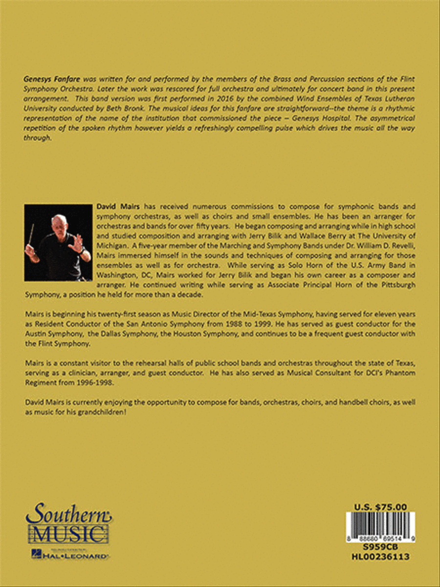 Genesys Fanfare Genesys Fanfare Concert Band scores gallery preview page 6