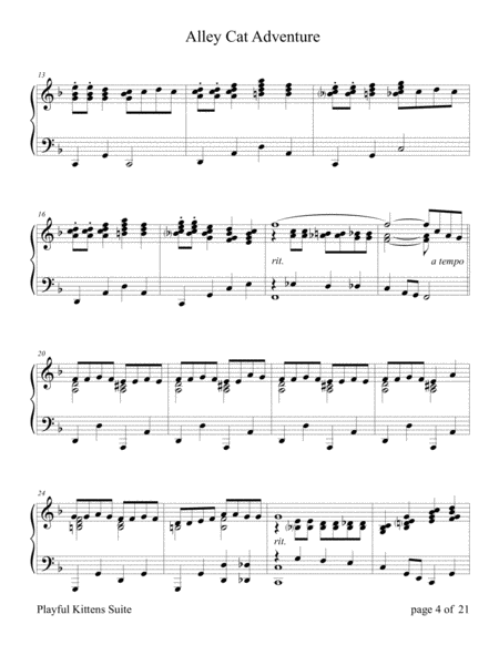 Playful Kittens Suite (A Collection of 5 Piano Solos) image number null