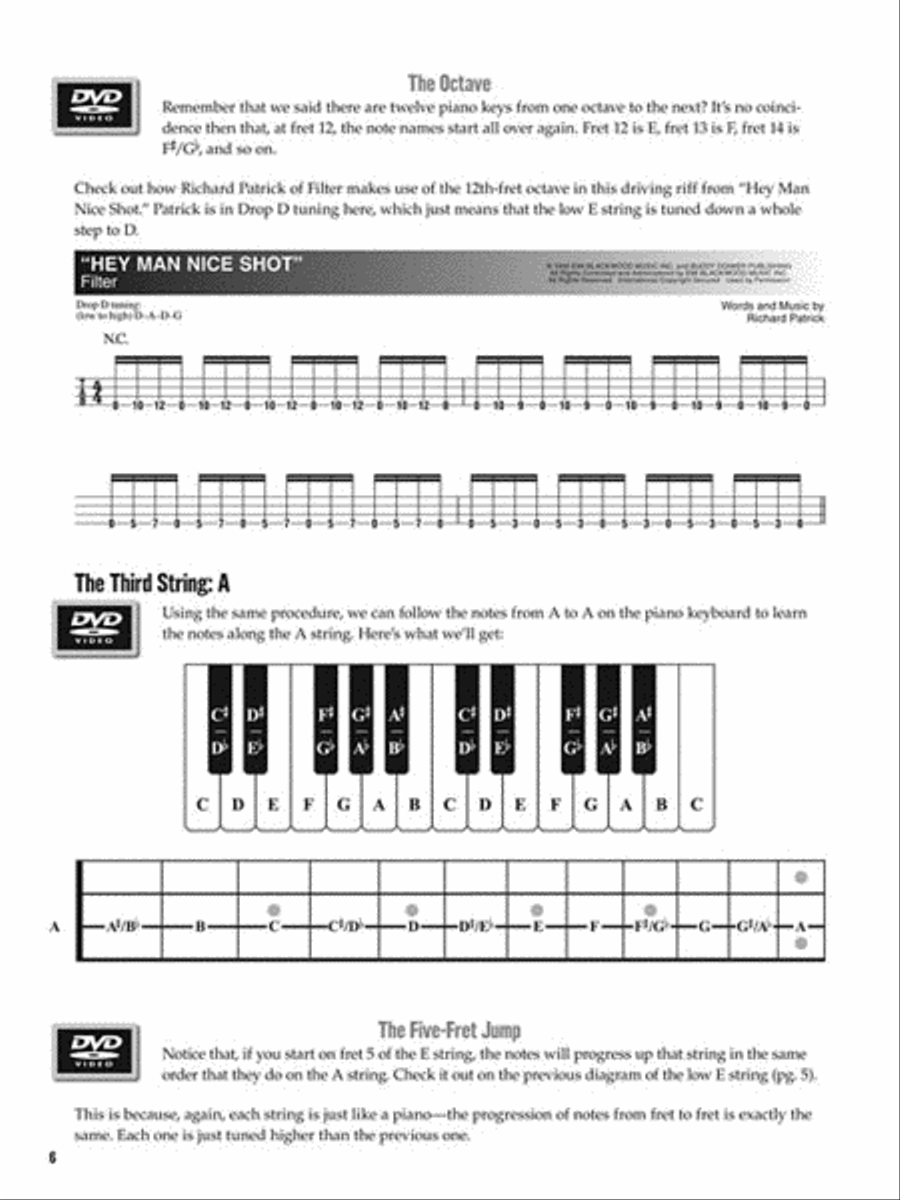 Bass Fretboard Theory - At a Glance Bass Guitar Tablature scores gallery preview page 4