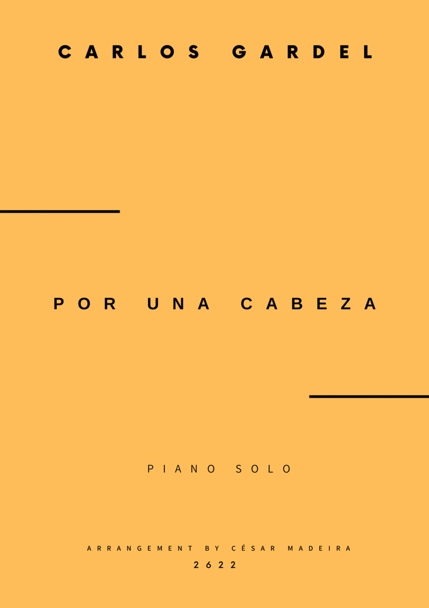 Por Una Cabeza - Piano Solo - W/Chords (Full Score) image number null