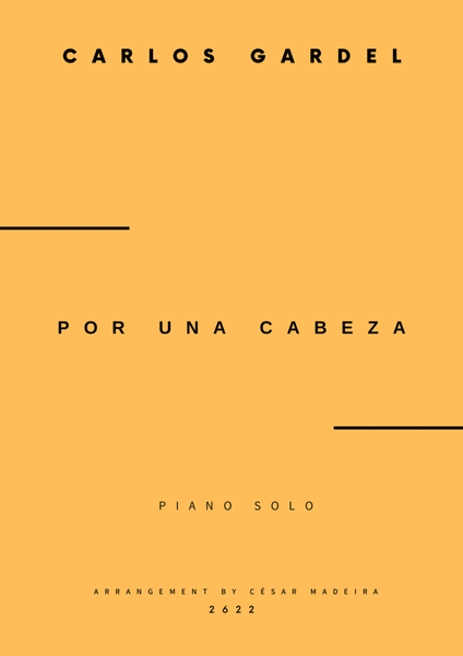 Por Una Cabeza - Piano Solo - W/Chords (Full Score) image number null