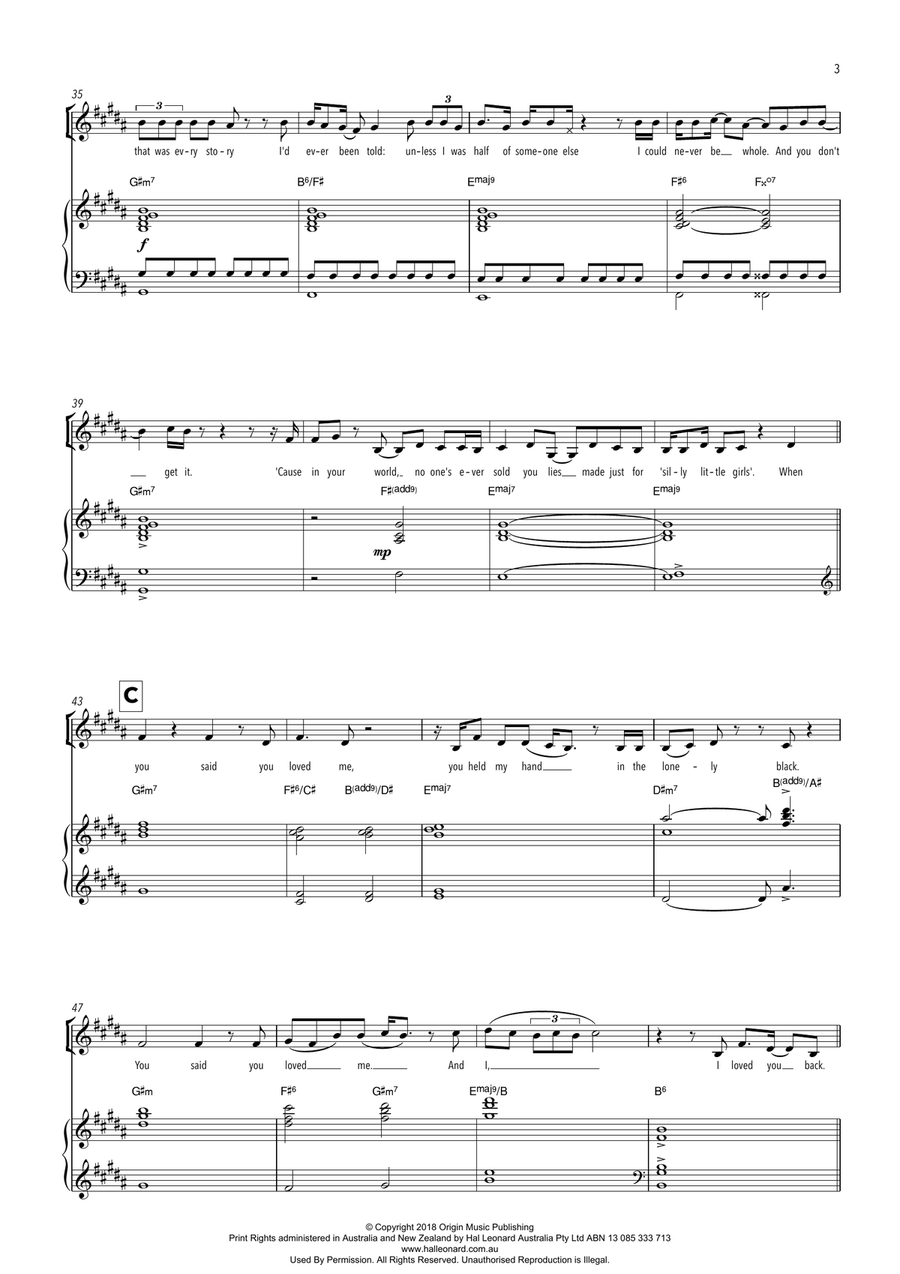Silly Little Girl (from Fangirls) (arr. Alice Chance and Zara Stanton) Piano, Vocal scores gallery preview page 3
