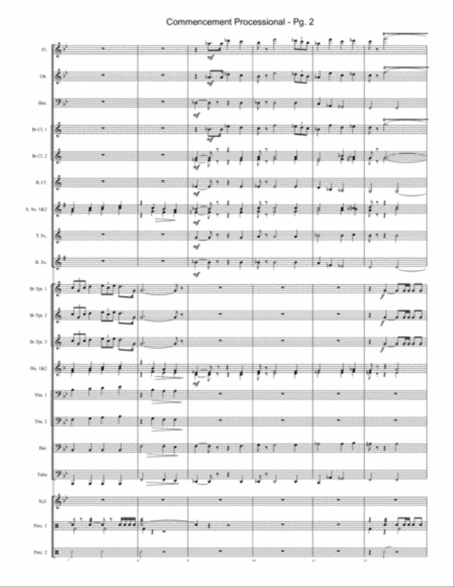Commencement Processional Concert Band scores gallery preview page 3