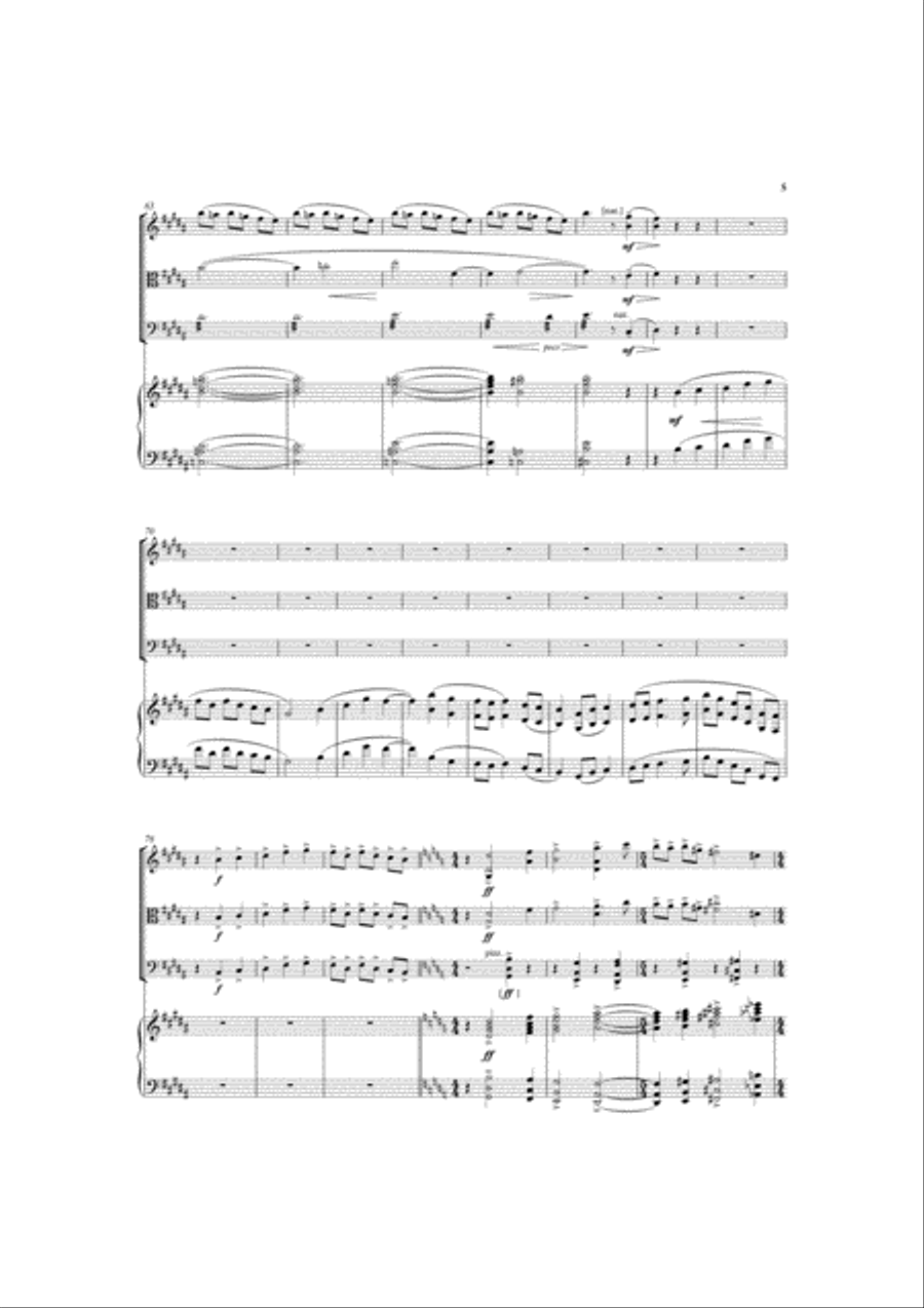 Quartet for Violin, Viola, Cello, and Piano Piano Quartet scores gallery preview page 6