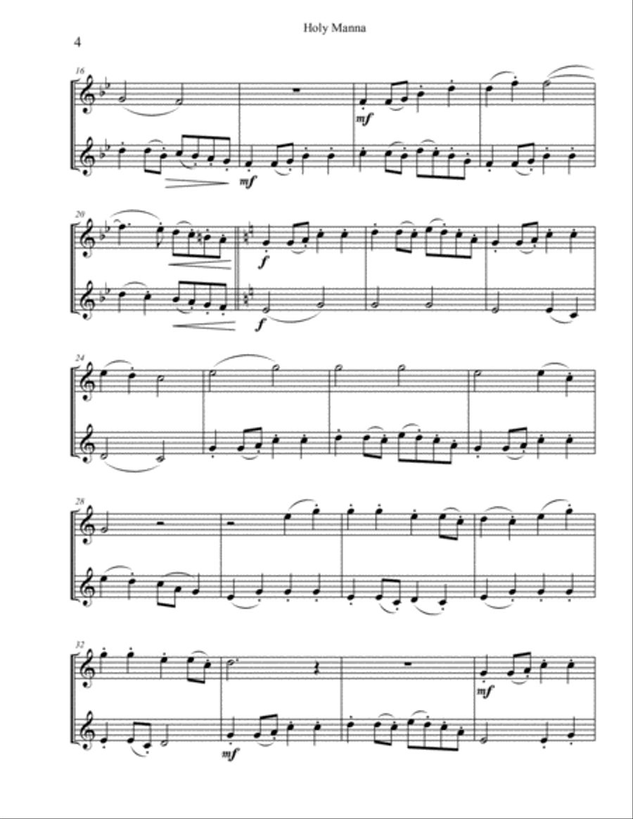 Holy Manna Brass Duet scores gallery preview page 4