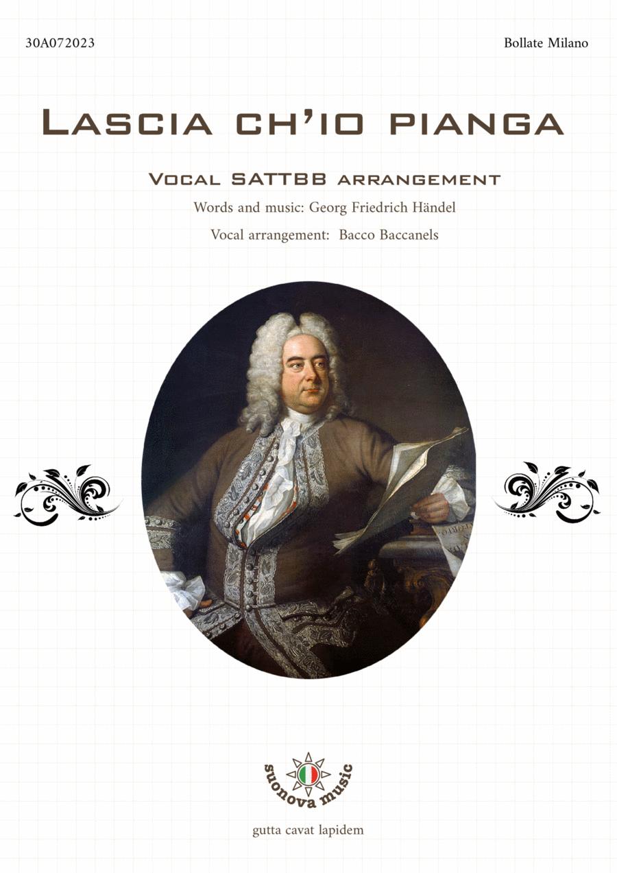 Lascia ch'io pianga for SATB (SATTBB) Divisi scores gallery preview page 1