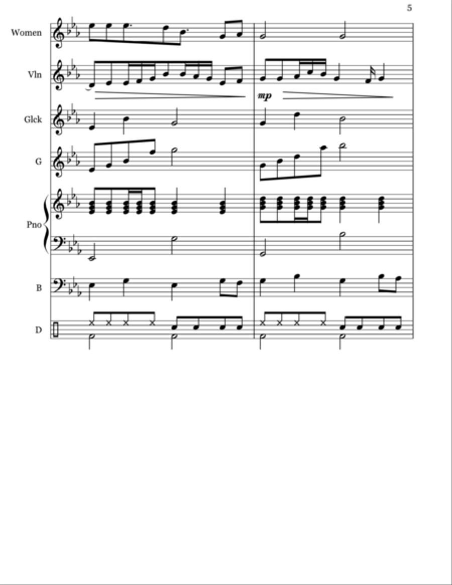 You Died for Me Unison Choir scores gallery preview page 5