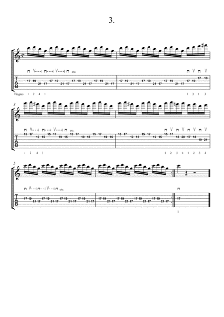 Charles Dancla Exercices Journaliers for Electric Guitar Opus 74 Volume 1 ( Nos.1 - 25 )
