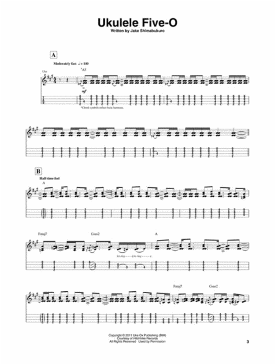 Jake Shimabukuro – Grand Ukulele Electric Guitar scores gallery preview page 3