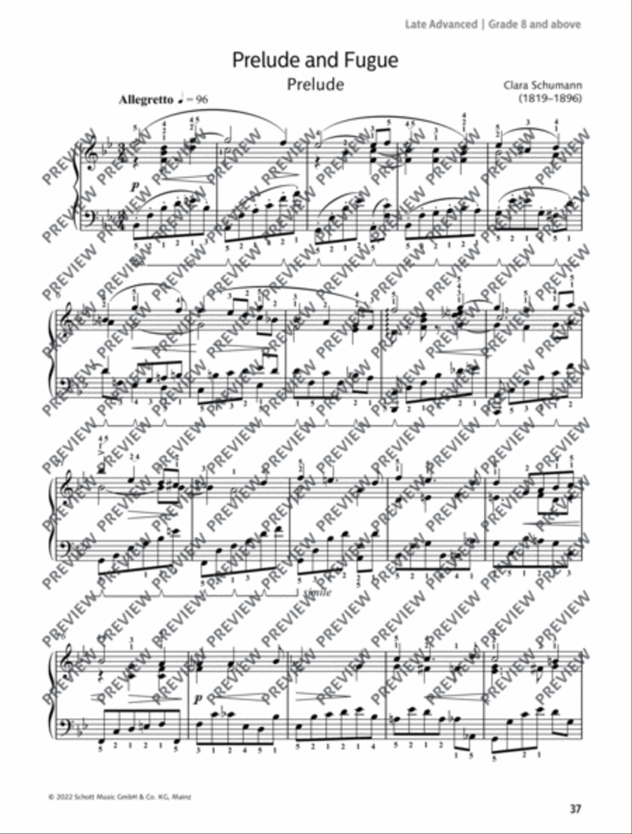 Prelude and Fugue Piano Solo scores gallery preview page 2