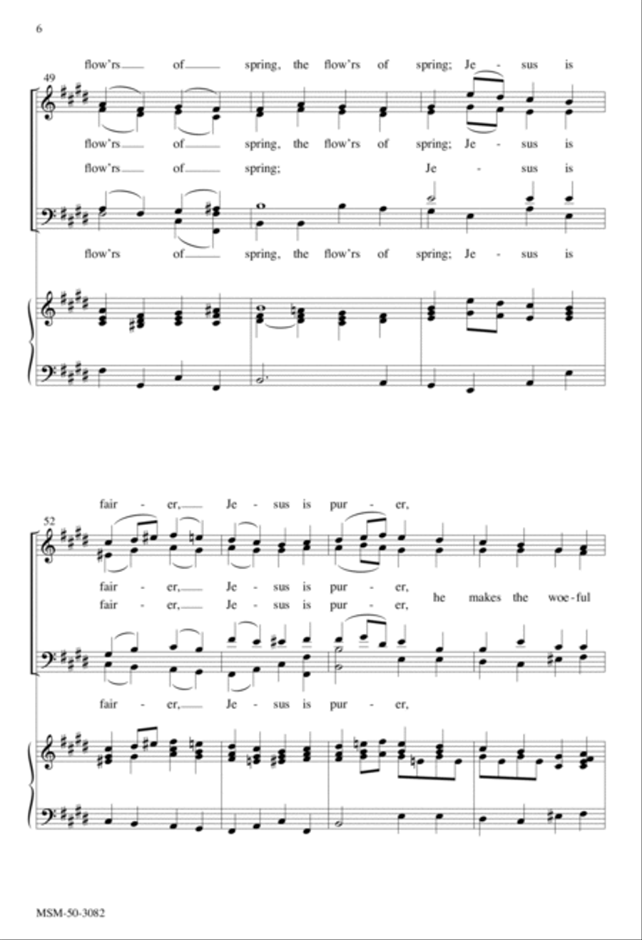 Fairest Lord Jesus 4-Part scores gallery preview page 6