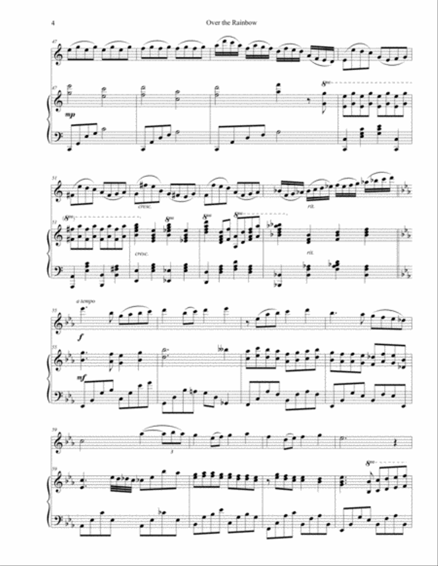 Over The Rainbow (from The Wizard Of Oz) Violin Solo scores gallery preview page 6