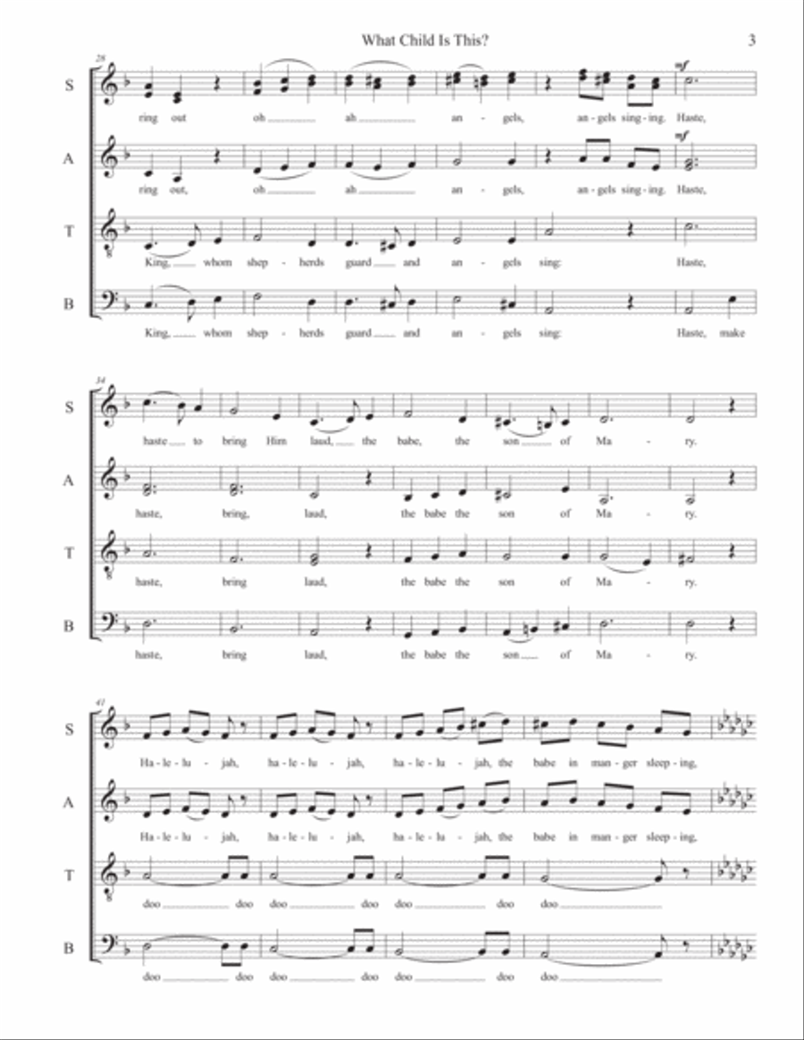 What Child Is This? 4-Part scores gallery preview page 4
