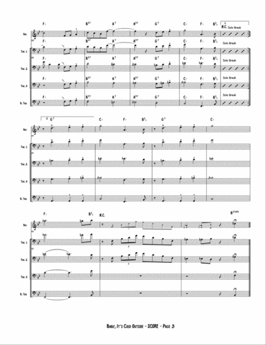 Baby, It's Cold Outside Jazz Ensemble scores gallery preview page 5