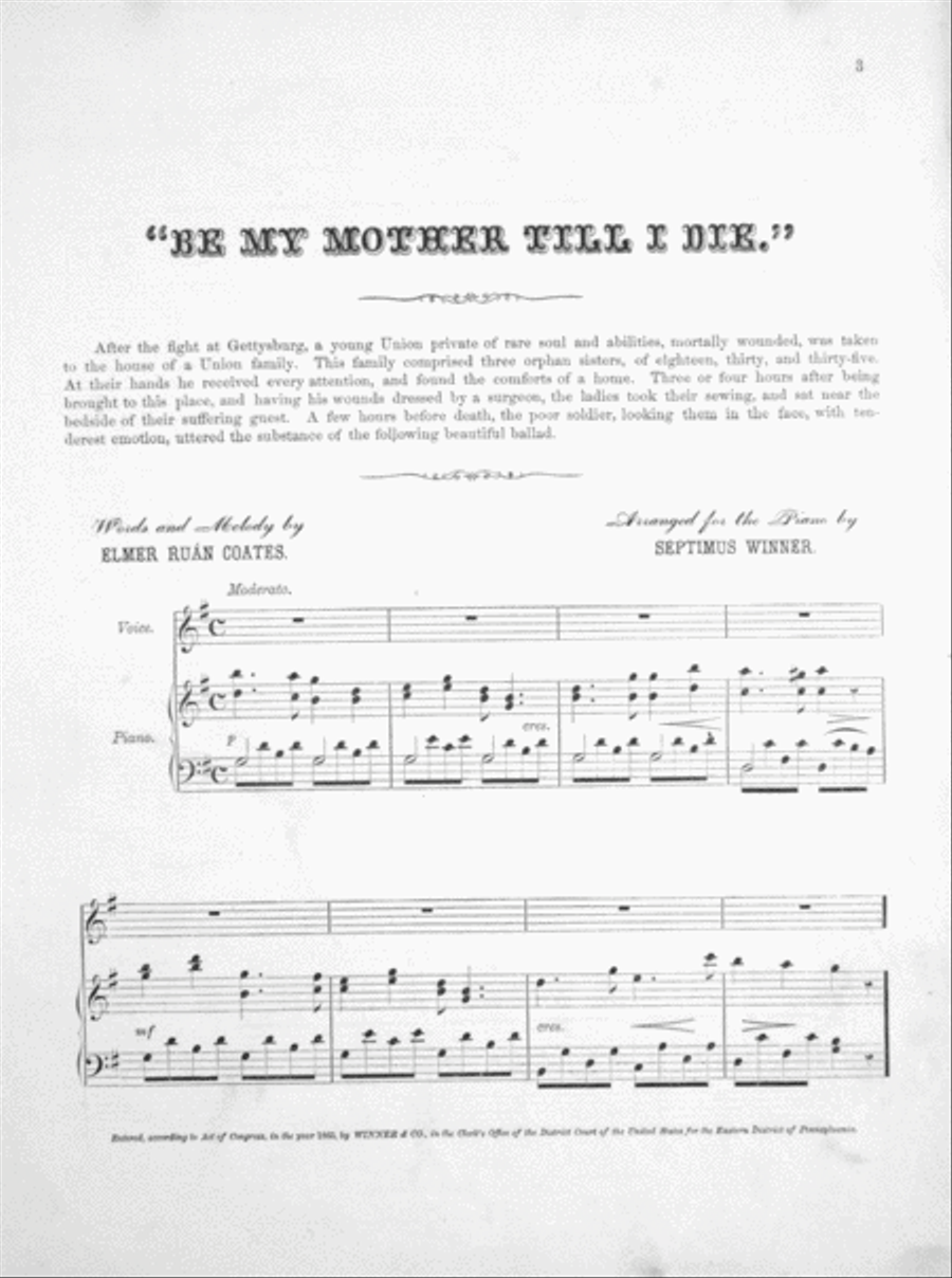 Be My Mother 'Till I Die Voice scores gallery preview page 2
