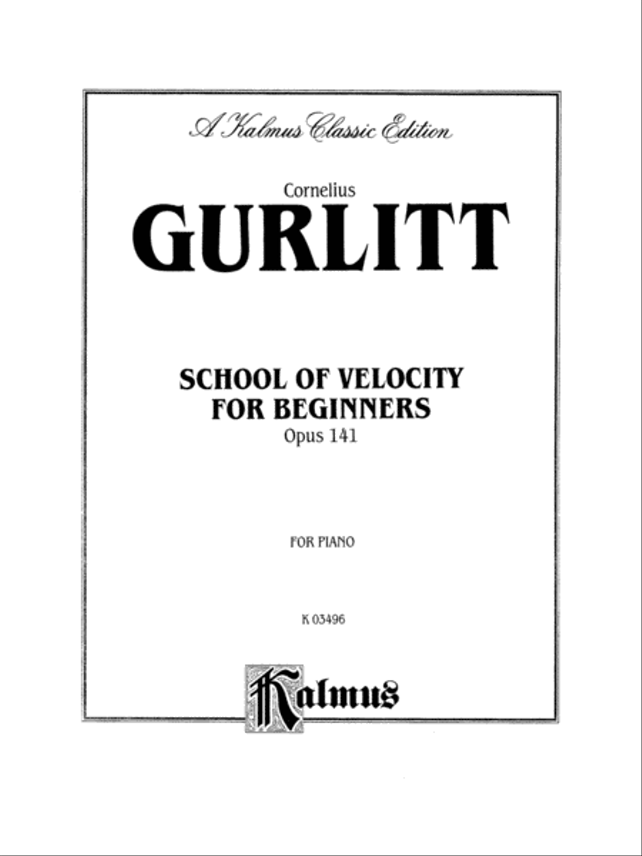 School of Velocity for Beginners, Op. 141 Piano Method scores gallery preview page 2