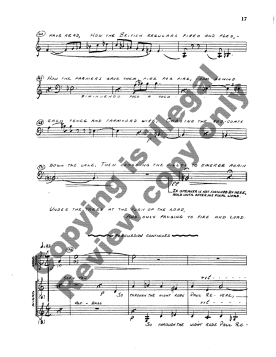 Paul Revere's Ride 4-Part scores gallery preview page 42