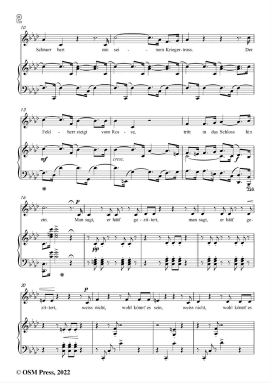 Loewe-Der selt'ne Beter,in f minorr,Op.141,for Voice and Piano Voice Solo scores gallery preview page 4
