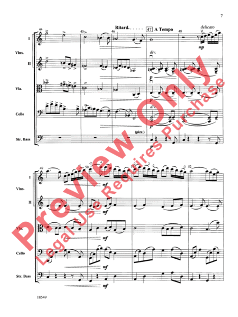 Serenade for Strings String Orchestra scores gallery preview page 8