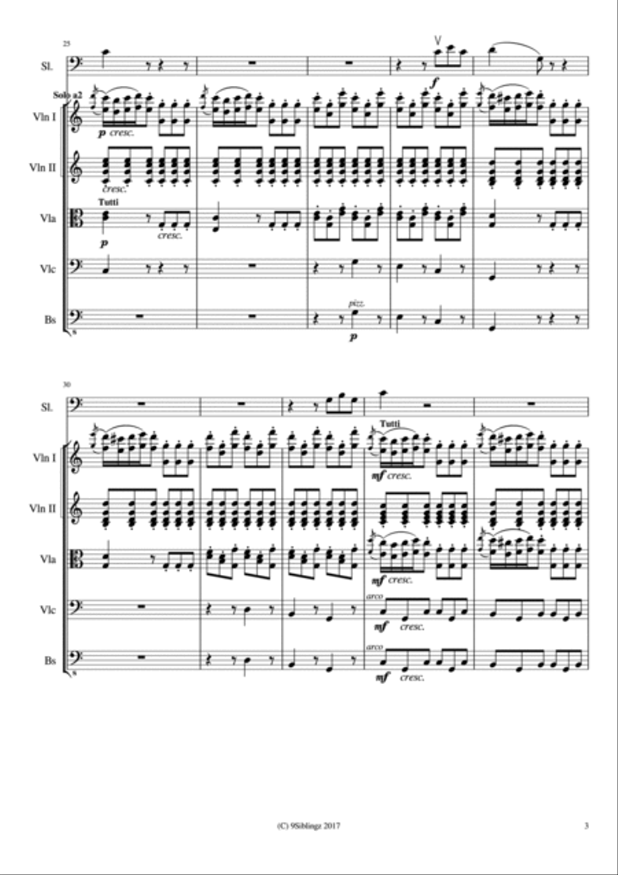 String Chamber Series: Barber of Seville (Largo al factotum) String Orchestra scores gallery preview page 3