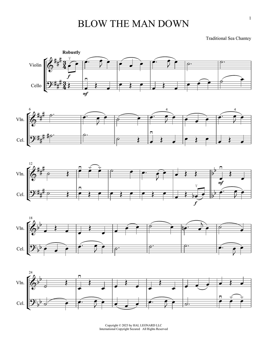 Blow The Man Down (arr. Michelle Hynson)