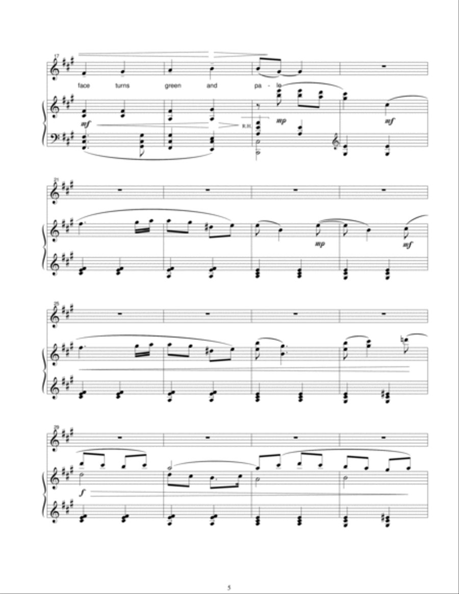 Three William Blake Songs for Soprano and Piano - Opus 2 High Voice scores gallery preview page 5