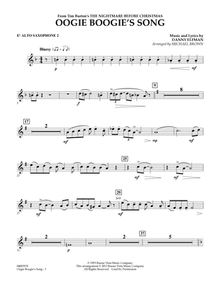 Oogie Boogie's Song (from The Nightmare Before Christmas) - Eb Alto Saxophone 2