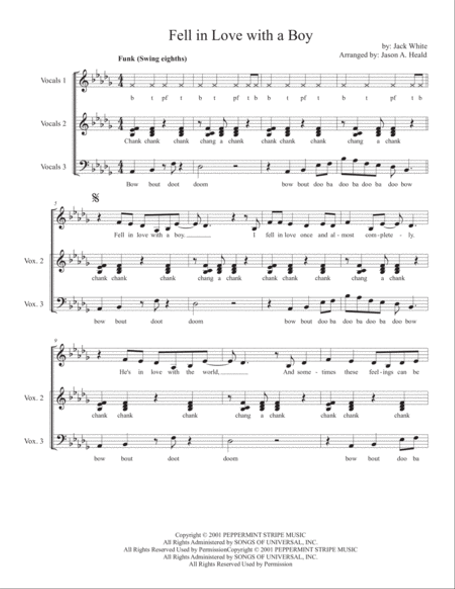 Fell In Love With A Boy 4-Part scores gallery preview page 3