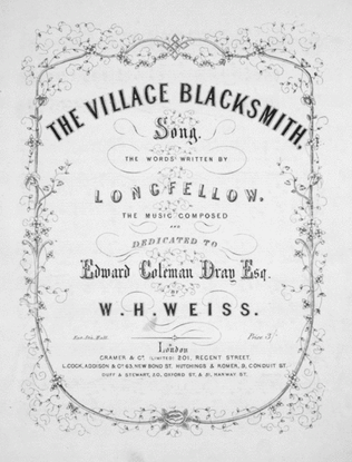 The Village Blacksmith. Song